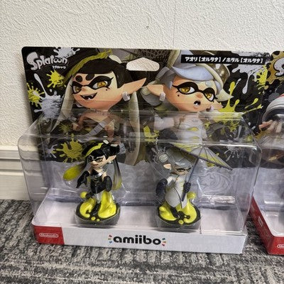 NEW Amiibo Tentacles & Hime Colors Set With Grand Festival Wristband Nintendo