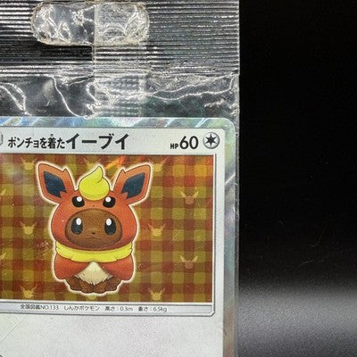LP Flareon Poncho Wearing Eevee 139/SM-P 2017 Promo Japanese Pokemon Card