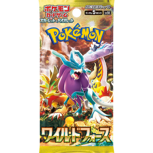 Pokemon Card Wild Force SV5K Booster Pack Japanese Sealed TCG Raging Bolt Gengar