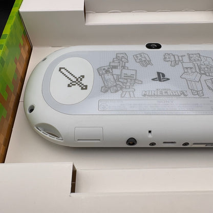 SONY PS Vita Minecraft Special Edition White Console Bundle With Game, Case, Box