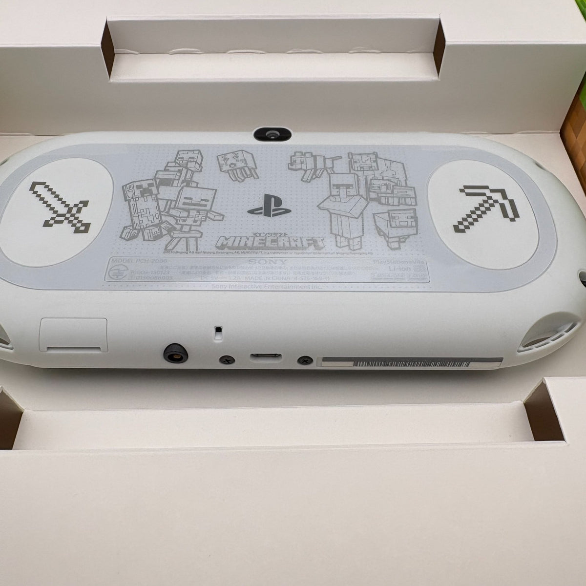 SONY PS Vita Minecraft Special Edition White Console Bundle With Game, Case, Box