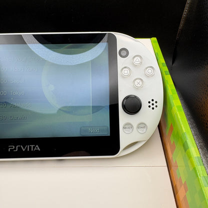 SONY PS Vita Minecraft Special Edition White Console Bundle With Game, Case, Box