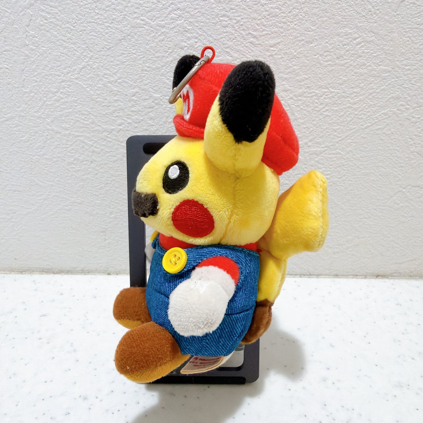 Mario Pikachu Mascot Plush Keychain Pokemon Center Limited Japan 2016 Exclusive
