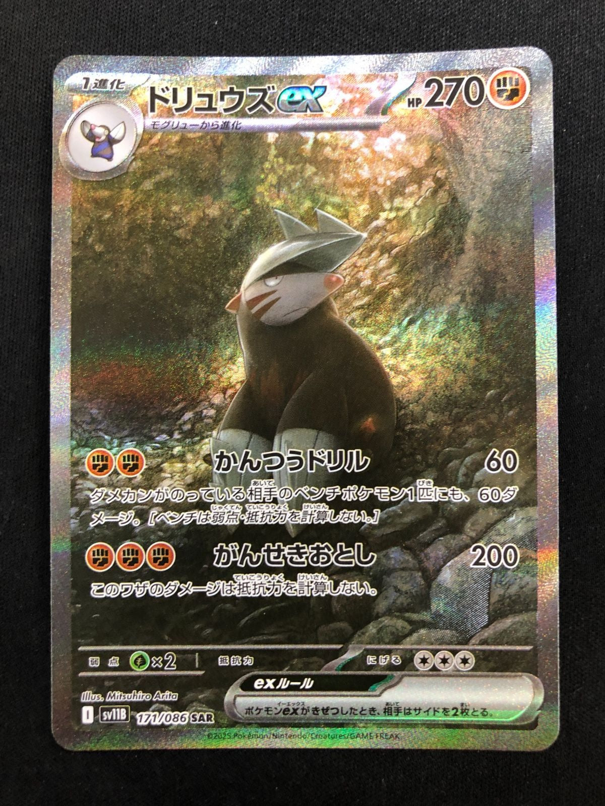 Pokemon Excadrill ex SAR 171/086 Full Art Japanese Wild Force NM-Mint