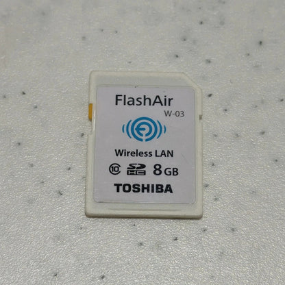 TOSHIBA FlashAir W-03 8GB Wireless LAN Memory Card SDHC Class10 Used