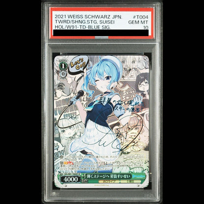 PSA 10 Weiss Schwarz Hololive Suisei Hoshimachi Signed SP HOL/W91-T004SP Japan