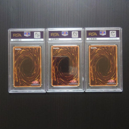 PSA 10 YuGiOh Egyptian God Set Obelisk Slifer Ra PGB1 Prismatic JP Sequential