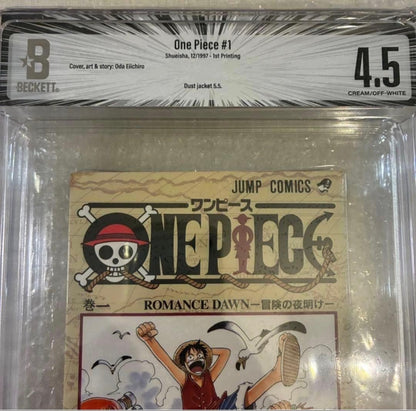BGS 4.5 ONE PIECE VOL 1 #1 1ST FIRST PRINT SHONEN JUMP MANGA COMIC BOOK